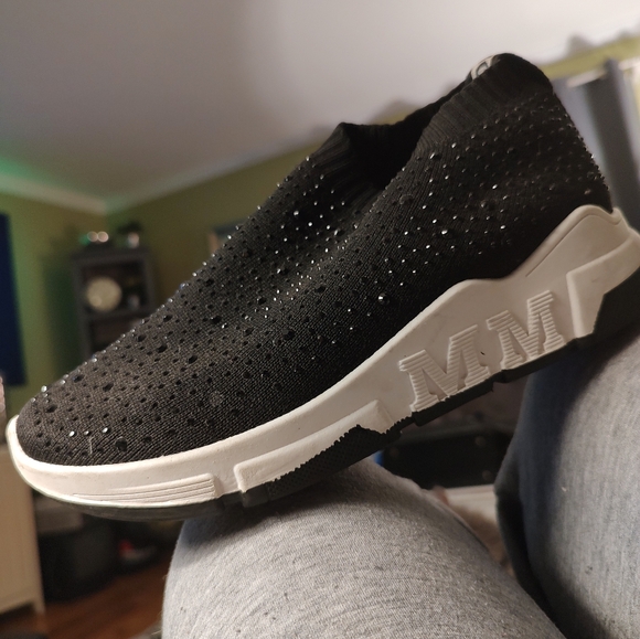 Slip On Sock Rhinestone Sneakers, euro size 38/ US 7.5 - Picture 2 of 2